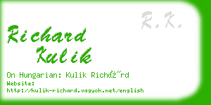 richard kulik business card